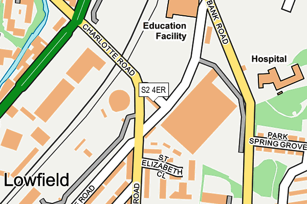 S2 4ER map - OS OpenMap – Local (Ordnance Survey)