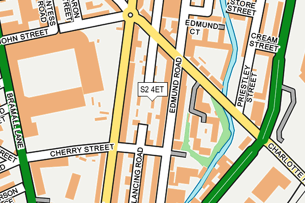 S2 4ET map - OS OpenMap – Local (Ordnance Survey)