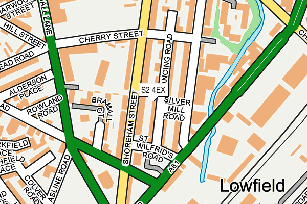 S2 4EX map - OS OpenMap – Local (Ordnance Survey)