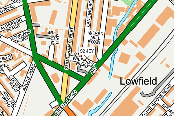 S2 4EY map - OS OpenMap – Local (Ordnance Survey)