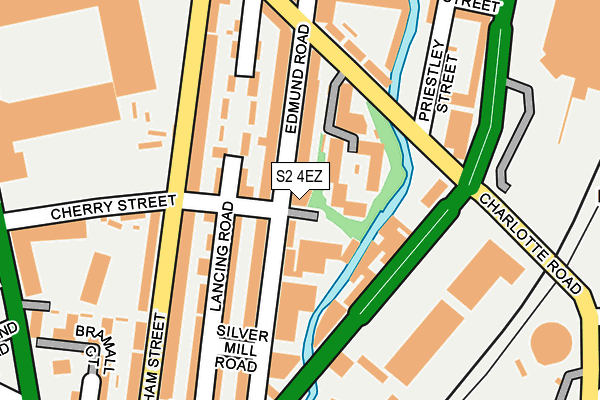 S2 4EZ map - OS OpenMap – Local (Ordnance Survey)