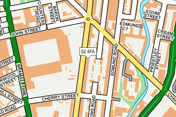 S2 4FA map - OS OpenMap – Local (Ordnance Survey)