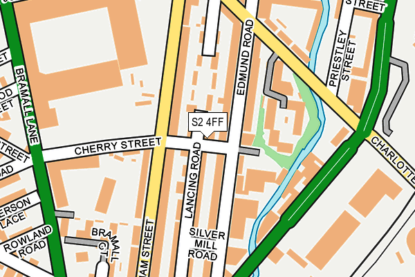 S2 4FF map - OS OpenMap – Local (Ordnance Survey)