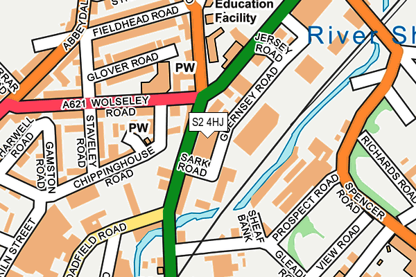 S2 4HJ map - OS OpenMap – Local (Ordnance Survey)