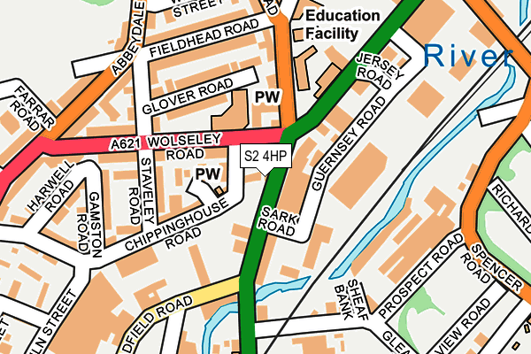 S2 4HP map - OS OpenMap – Local (Ordnance Survey)