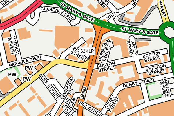 S2 4LP map - OS OpenMap – Local (Ordnance Survey)