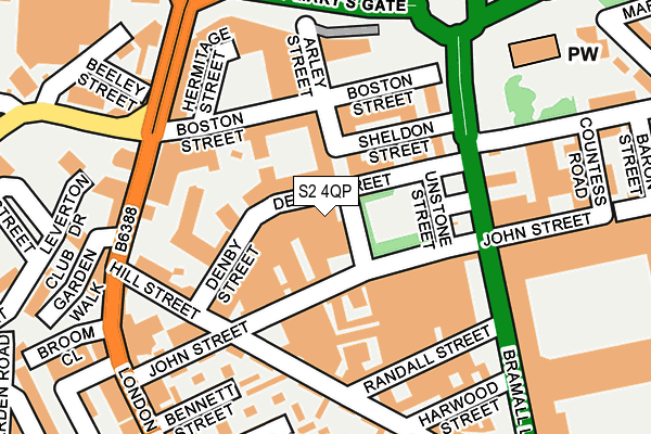 S2 4QP map - OS OpenMap – Local (Ordnance Survey)