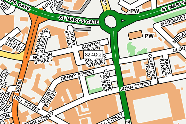 S2 4QQ map - OS OpenMap – Local (Ordnance Survey)