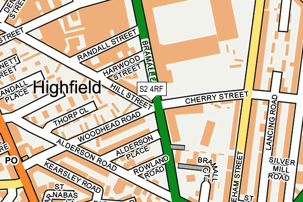 S2 4RF map - OS OpenMap – Local (Ordnance Survey)