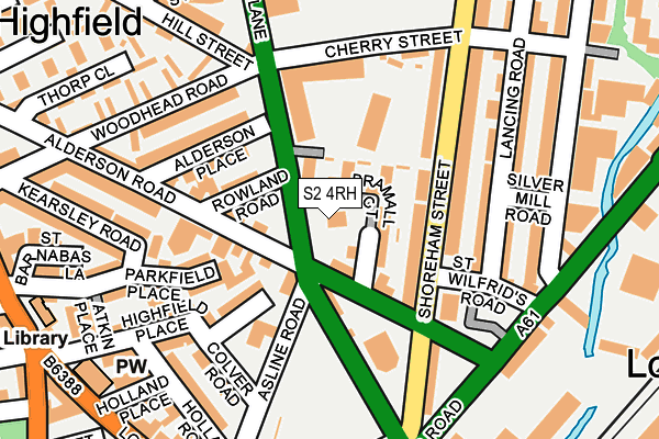 S2 4RH map - OS OpenMap – Local (Ordnance Survey)