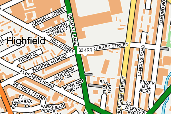 S2 4RR map - OS OpenMap – Local (Ordnance Survey)