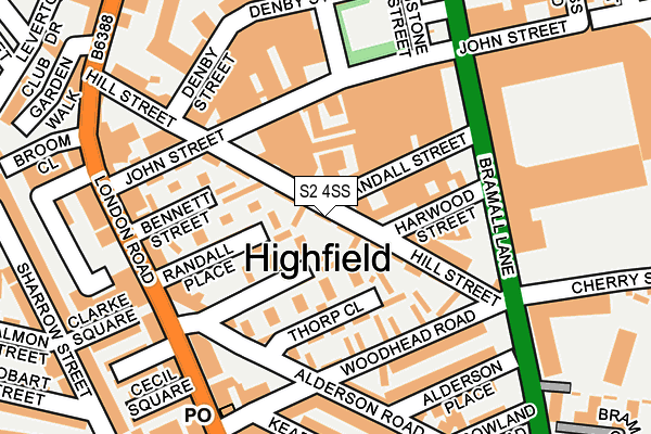 S2 4SS map - OS OpenMap – Local (Ordnance Survey)