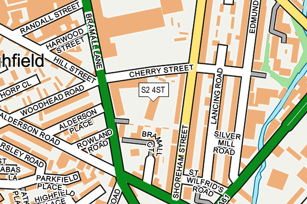 S2 4ST map - OS OpenMap – Local (Ordnance Survey)