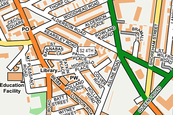 S2 4TH map - OS OpenMap – Local (Ordnance Survey)