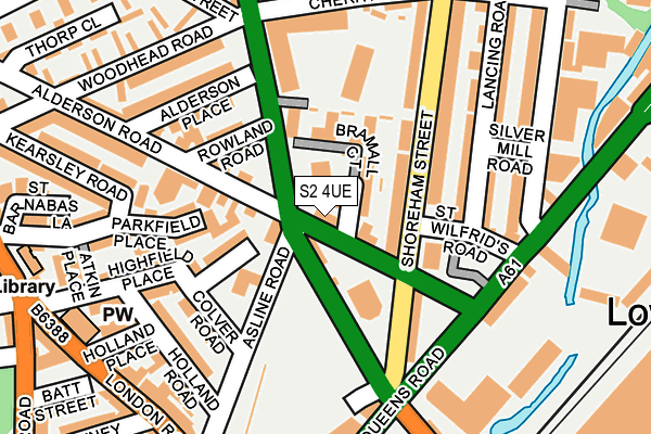S2 4UE map - OS OpenMap – Local (Ordnance Survey)