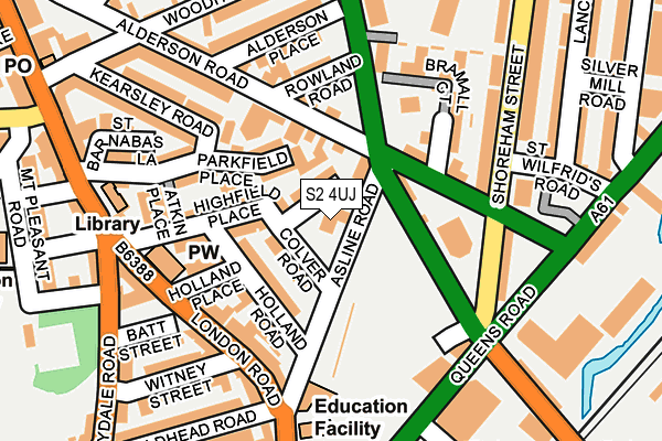 S2 4UJ map - OS OpenMap – Local (Ordnance Survey)