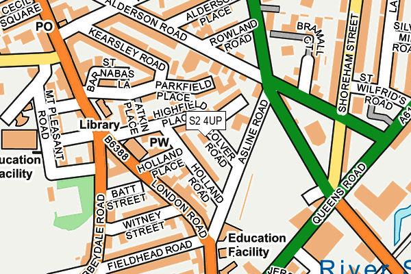 S2 4UP map - OS OpenMap – Local (Ordnance Survey)