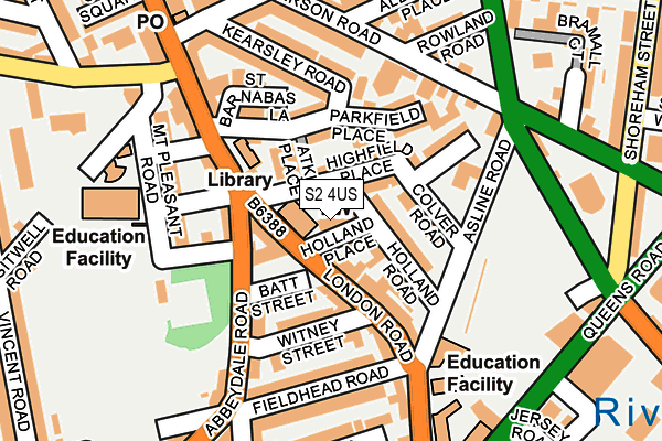 S2 4US map - OS OpenMap – Local (Ordnance Survey)