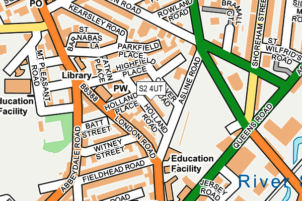 S2 4UT map - OS OpenMap – Local (Ordnance Survey)