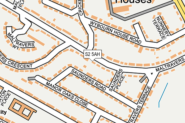 S2 5AH map - OS OpenMap – Local (Ordnance Survey)
