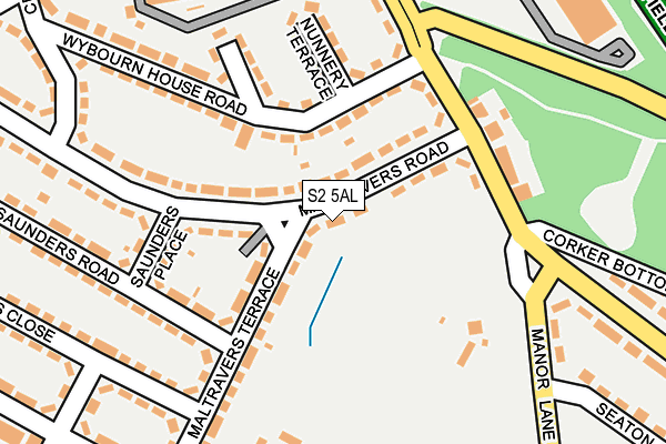S2 5AL map - OS OpenMap – Local (Ordnance Survey)