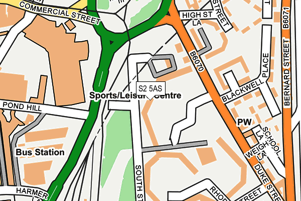 S2 5AS map - OS OpenMap – Local (Ordnance Survey)