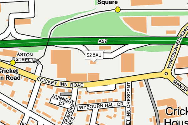 S2 5AU map - OS OpenMap – Local (Ordnance Survey)