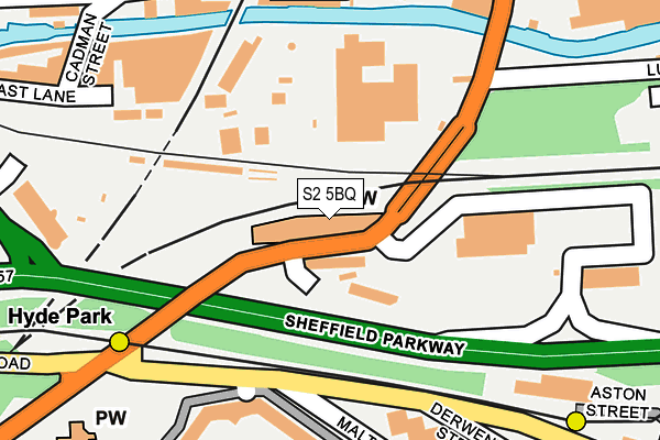 S2 5BQ map - OS OpenMap – Local (Ordnance Survey)