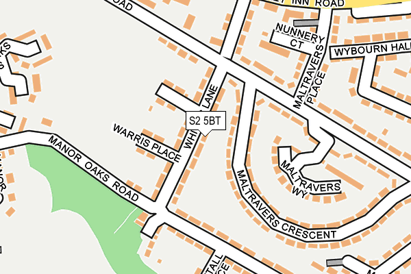 S2 5BT map - OS OpenMap – Local (Ordnance Survey)