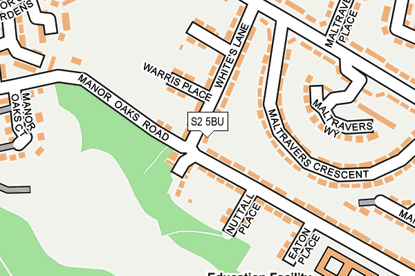 S2 5BU map - OS OpenMap – Local (Ordnance Survey)