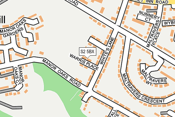 S2 5BX map - OS OpenMap – Local (Ordnance Survey)