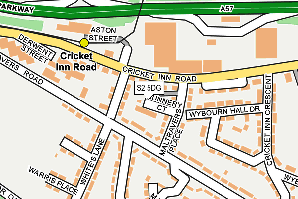 S2 5DG map - OS OpenMap – Local (Ordnance Survey)