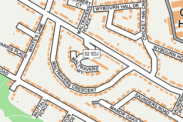 S2 5DJ map - OS OpenMap – Local (Ordnance Survey)