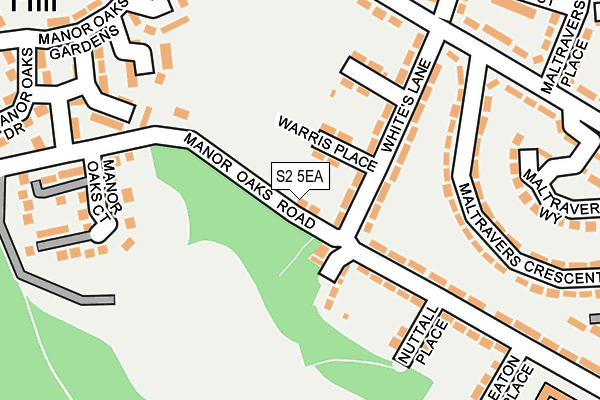 S2 5EA map - OS OpenMap – Local (Ordnance Survey)