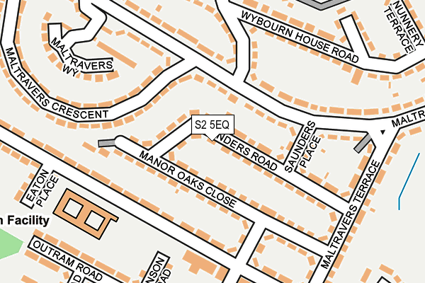 S2 5EQ map - OS OpenMap – Local (Ordnance Survey)