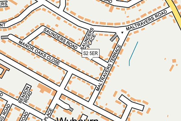 S2 5ER map - OS OpenMap – Local (Ordnance Survey)