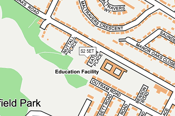 S2 5ET map - OS OpenMap – Local (Ordnance Survey)