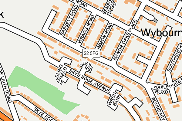 S2 5FG map - OS OpenMap – Local (Ordnance Survey)