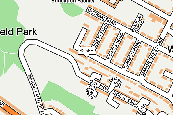 S2 5FH map - OS OpenMap – Local (Ordnance Survey)