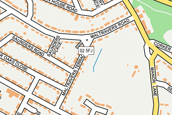 S2 5FJ map - OS OpenMap – Local (Ordnance Survey)