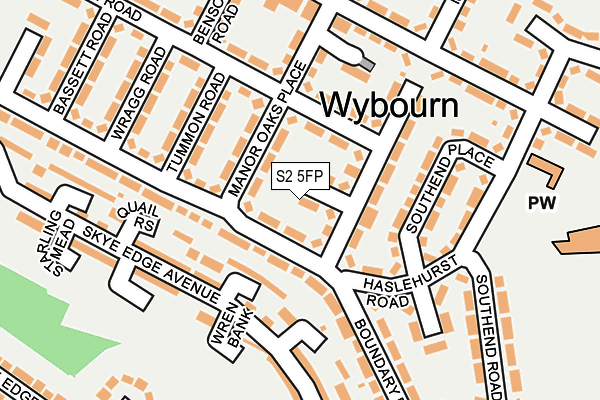 S2 5FP map - OS OpenMap – Local (Ordnance Survey)