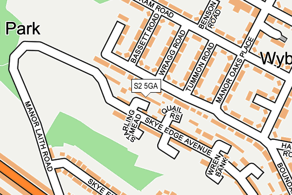 S2 5GA map - OS OpenMap – Local (Ordnance Survey)