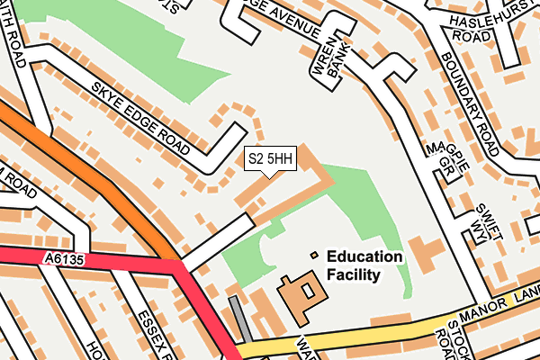 S2 5HH map - OS OpenMap – Local (Ordnance Survey)