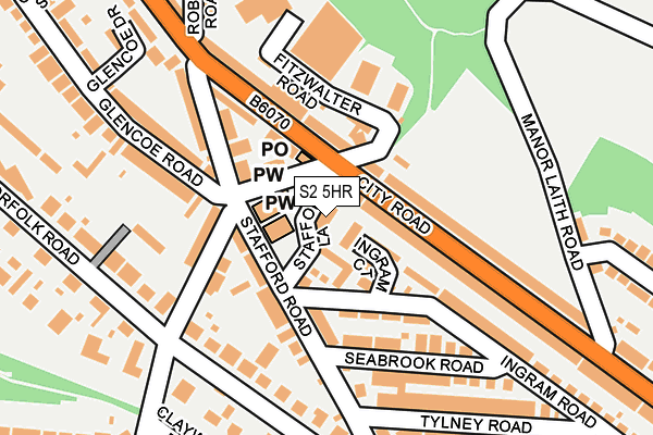 S2 5HR map - OS OpenMap – Local (Ordnance Survey)