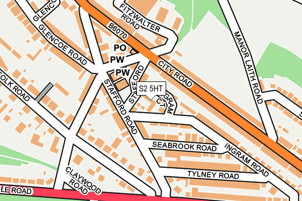 S2 5HT map - OS OpenMap – Local (Ordnance Survey)