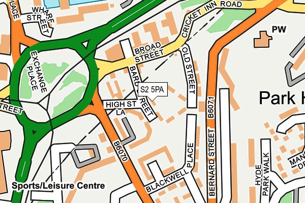 S2 5PA map - OS OpenMap – Local (Ordnance Survey)