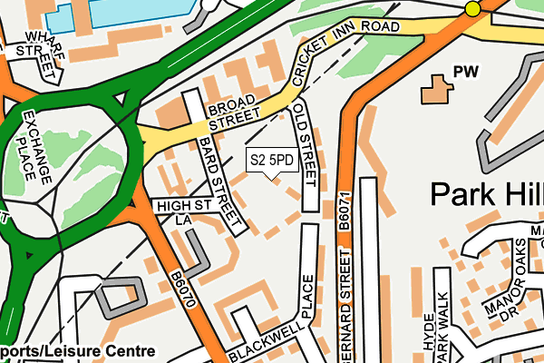 S2 5PD map - OS OpenMap – Local (Ordnance Survey)