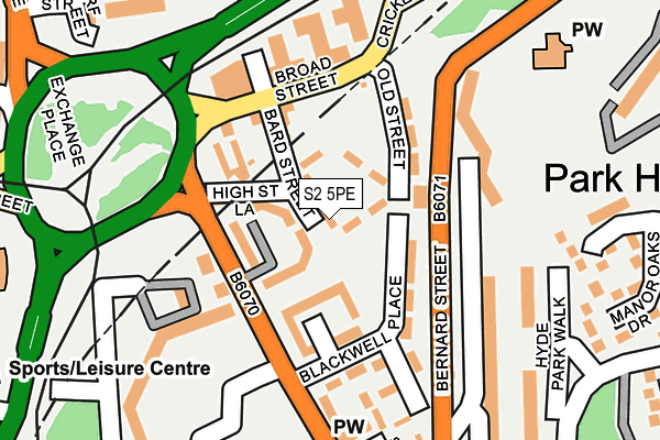 S2 5PE map - OS OpenMap – Local (Ordnance Survey)