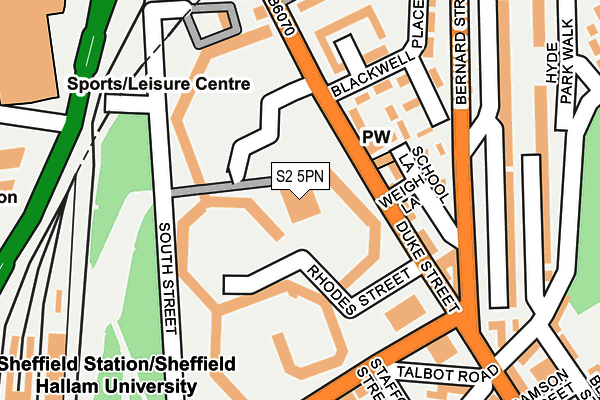 S2 5PN map - OS OpenMap – Local (Ordnance Survey)