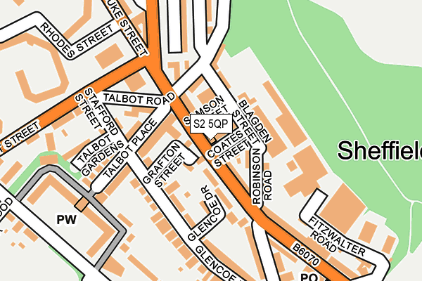 S2 5QP map - OS OpenMap – Local (Ordnance Survey)